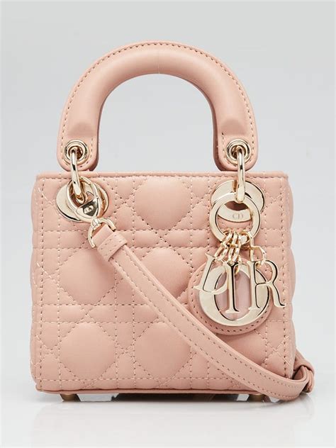 Micro Lady Dior Kosmetiktasche Rose des Vents Cannage 